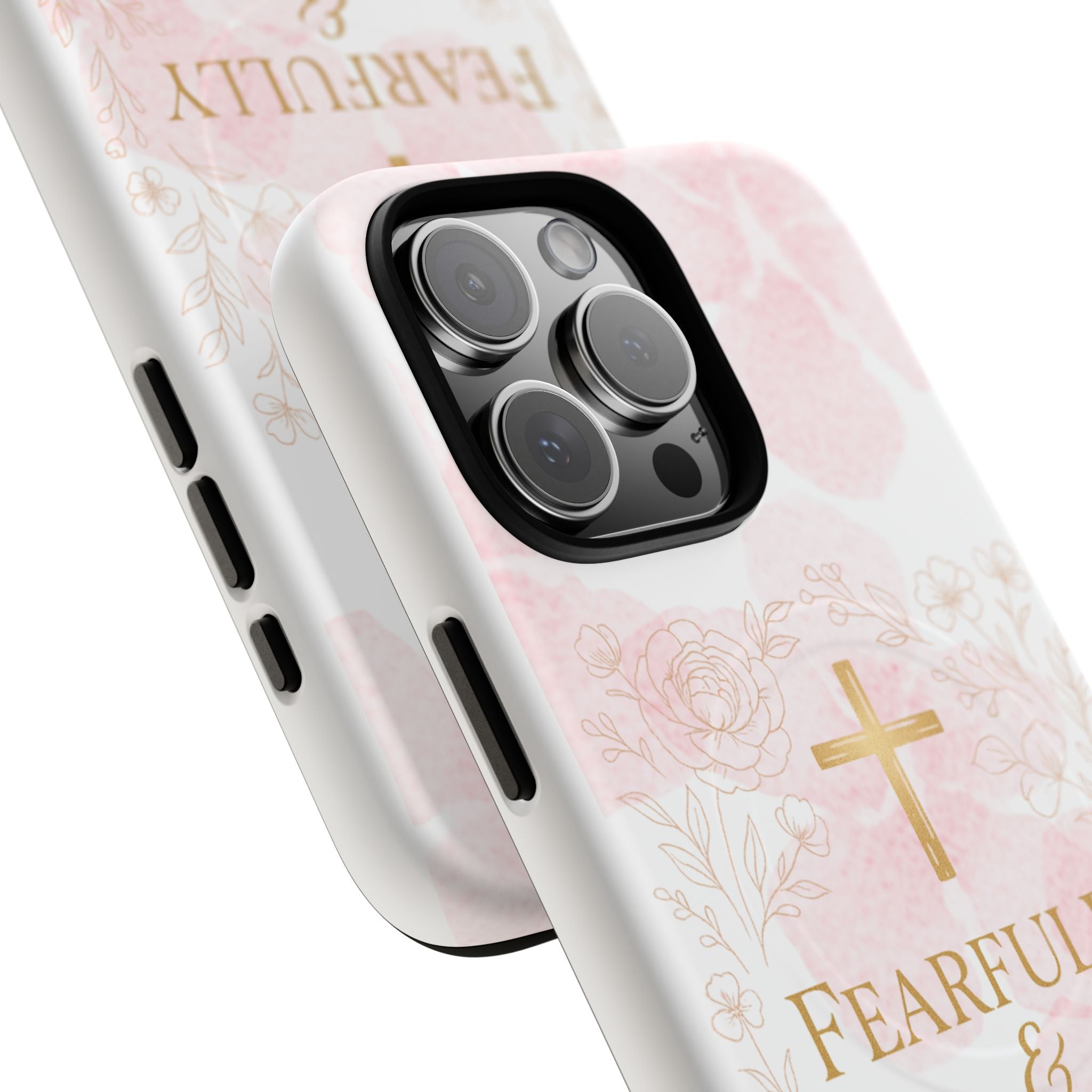 Her Holy Light Tough Magnetic Phone Case – “Fearfully & Wonderfully Made” Floral Christian Design