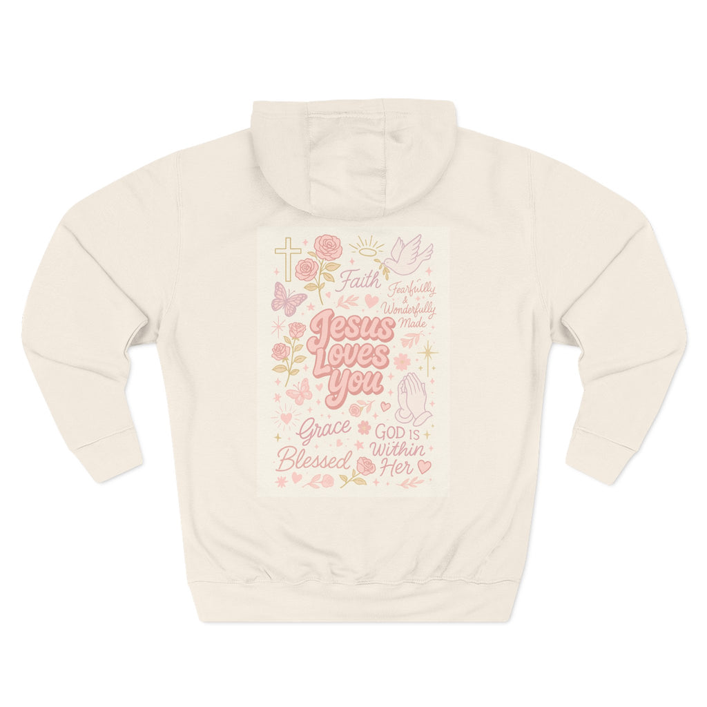 Jesus Loves You Doodle Faith Hoodie - Christian Phrases