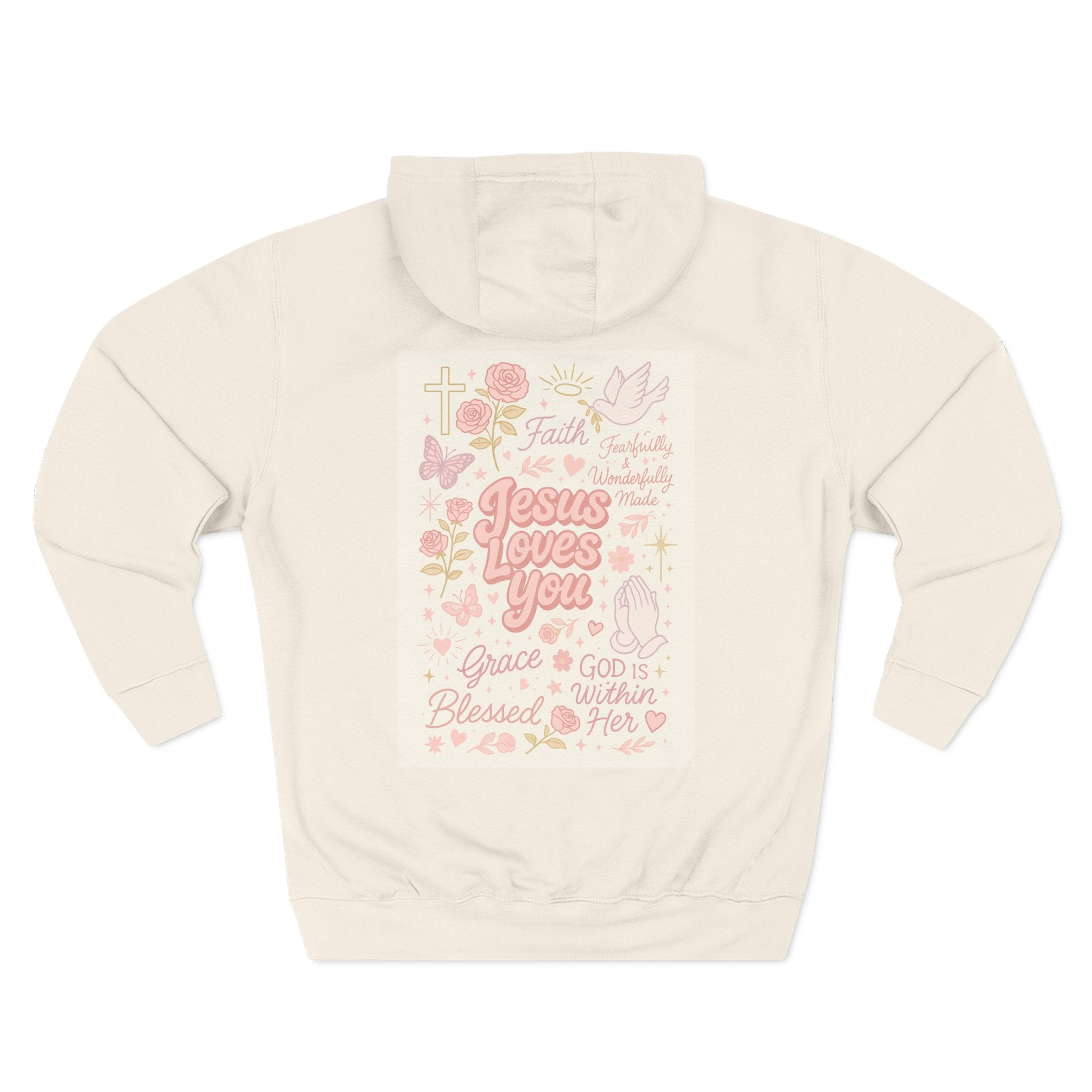 Jesus Loves You Doodle Faith Hoodie - Christian Phrases