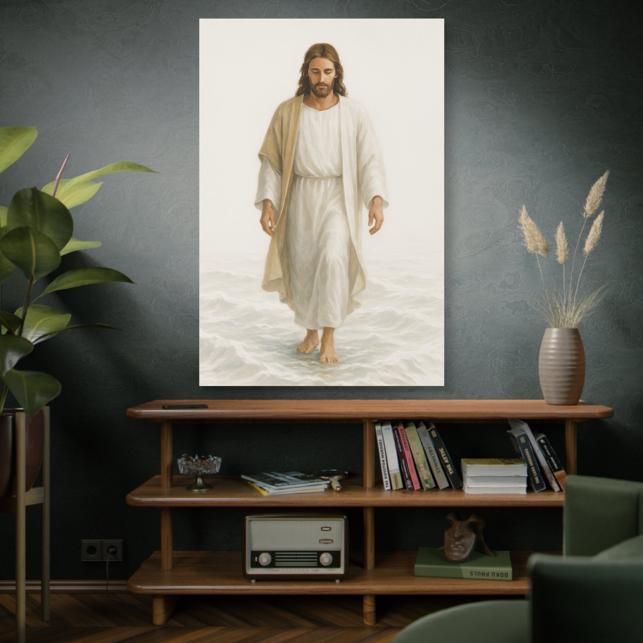 Canvas Print - Jesus Walking on Water, Neutral Tone