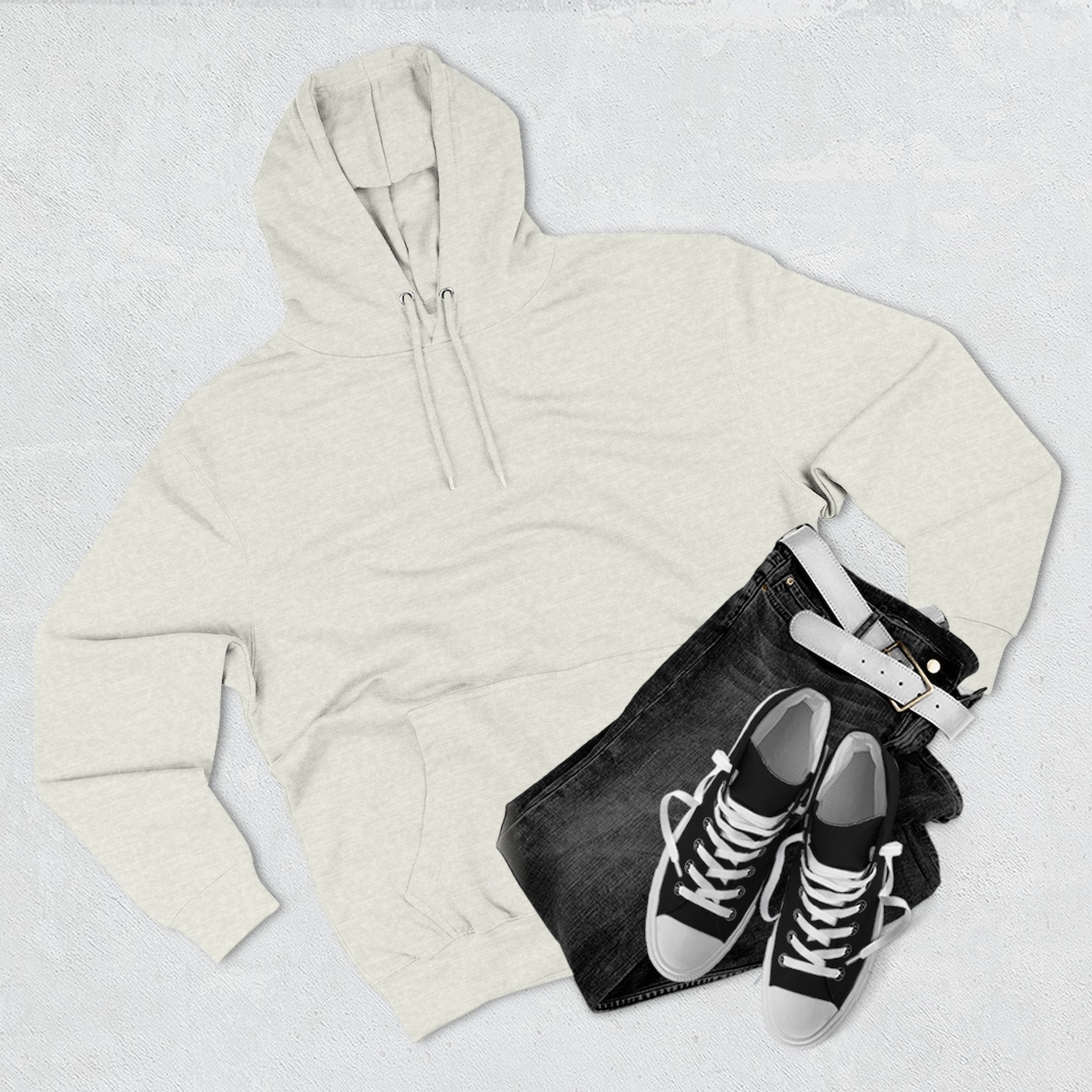 Her Holy Light Hoodie – Jesus Christ on the Cross Back Print in Pastel Pink & Gold (Available in Multiple Colours)