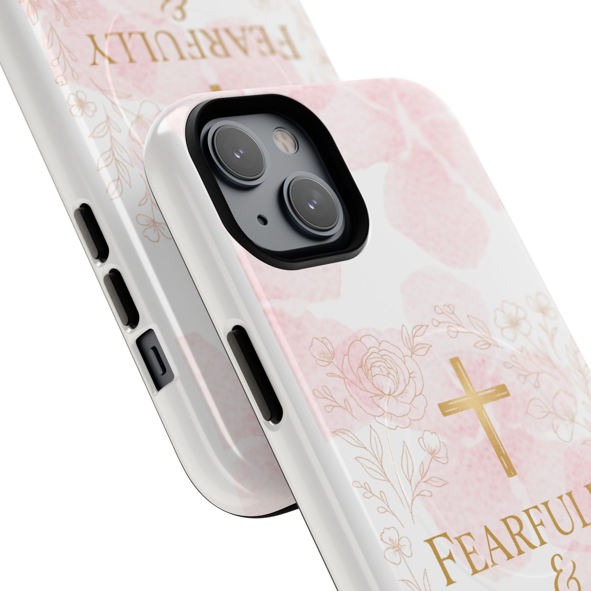 Her Holy Light Tough Magnetic Phone Case – “Fearfully & Wonderfully Made” Floral Christian Design
