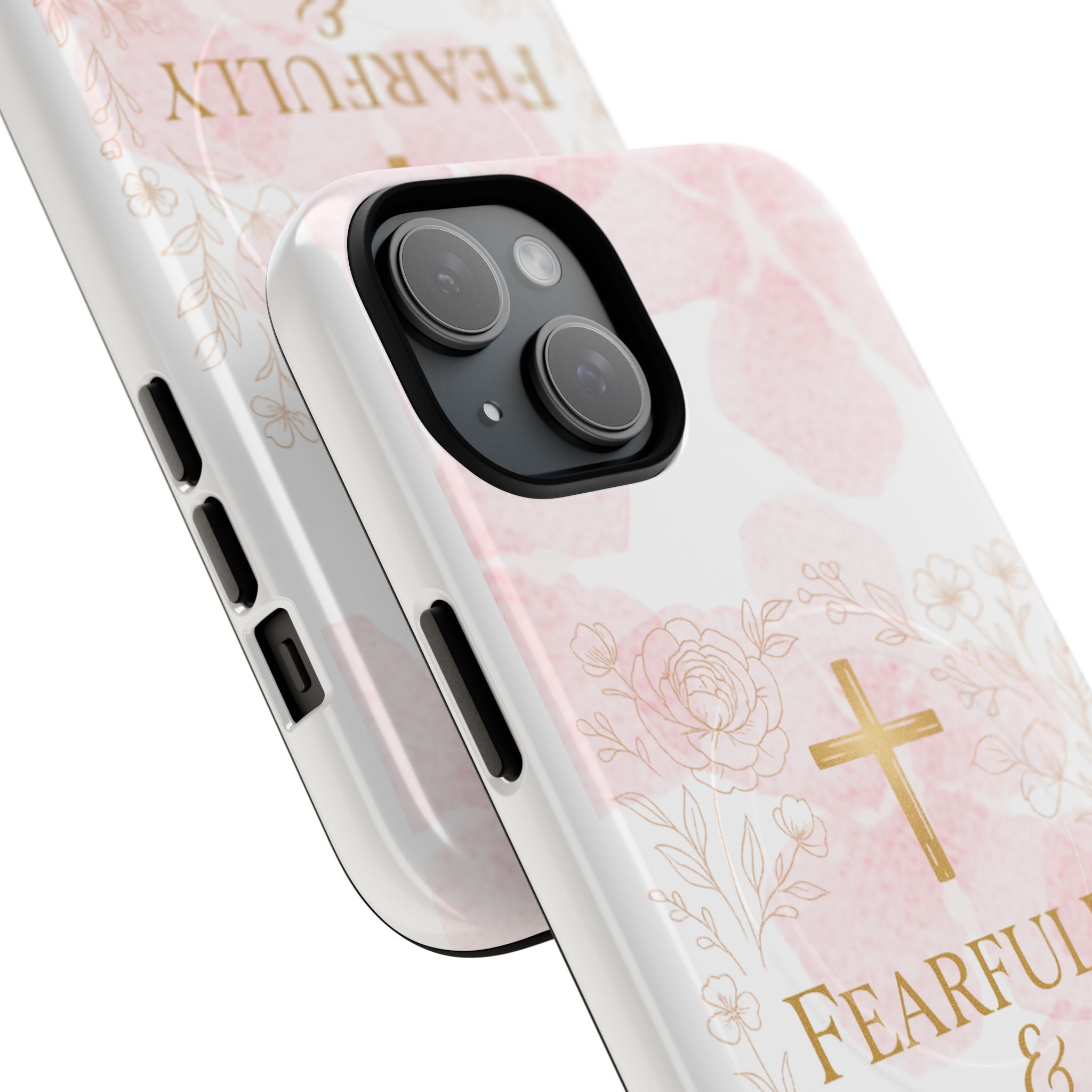 Her Holy Light Tough Magnetic Phone Case – “Fearfully & Wonderfully Made” Floral Christian Design