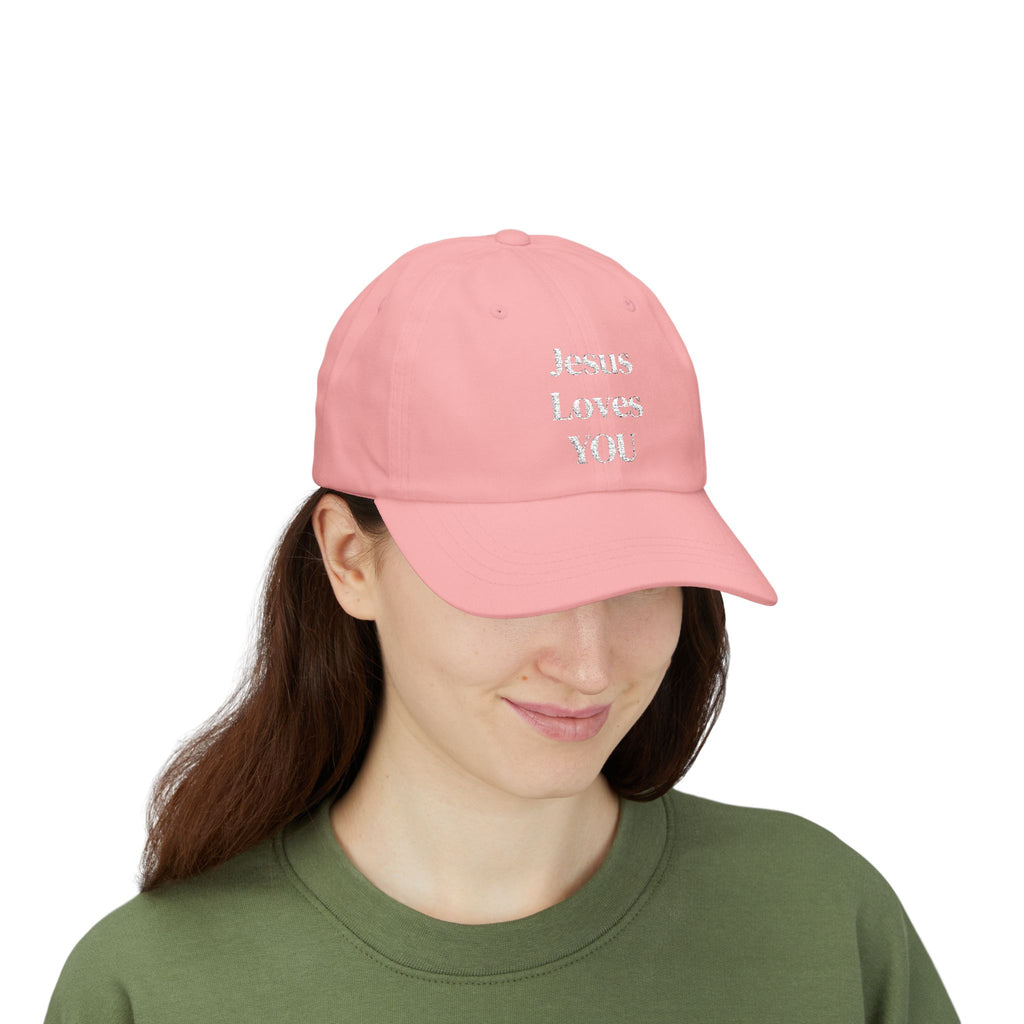 Embroidered Jesus Loves You Cap