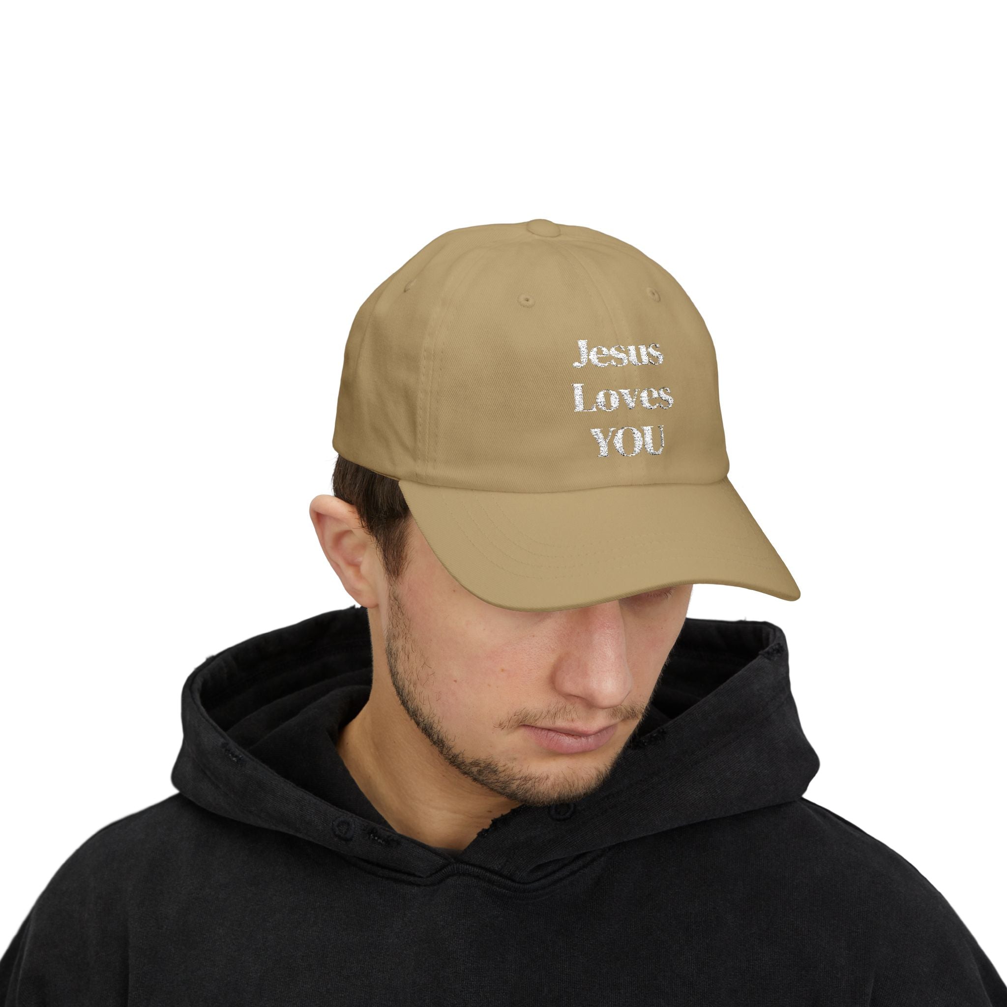 Embroidered Jesus Loves You Cap