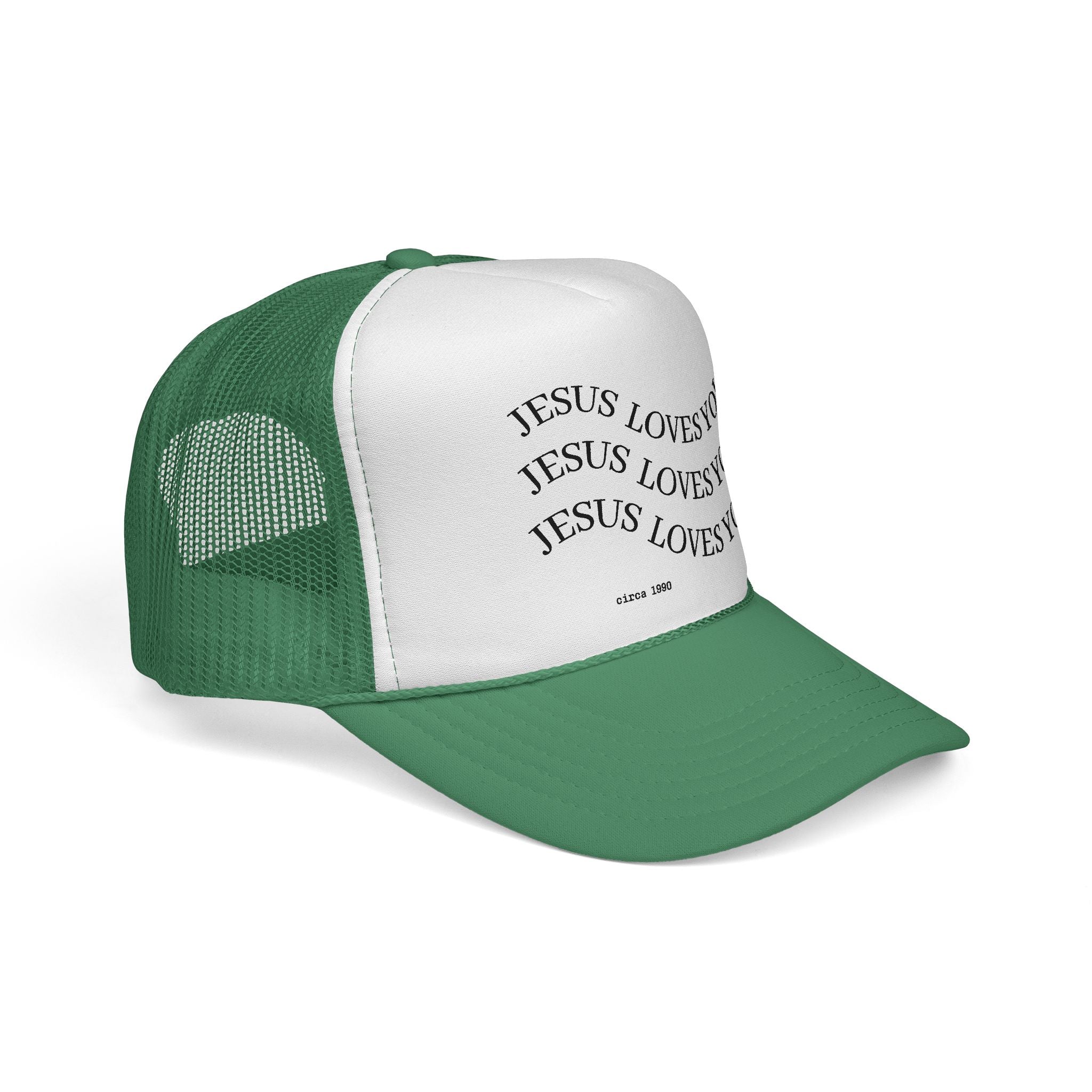 "JESUS LOVES YOU" Baseball Cap — Christian Trucker Hat with Adjustable Fit