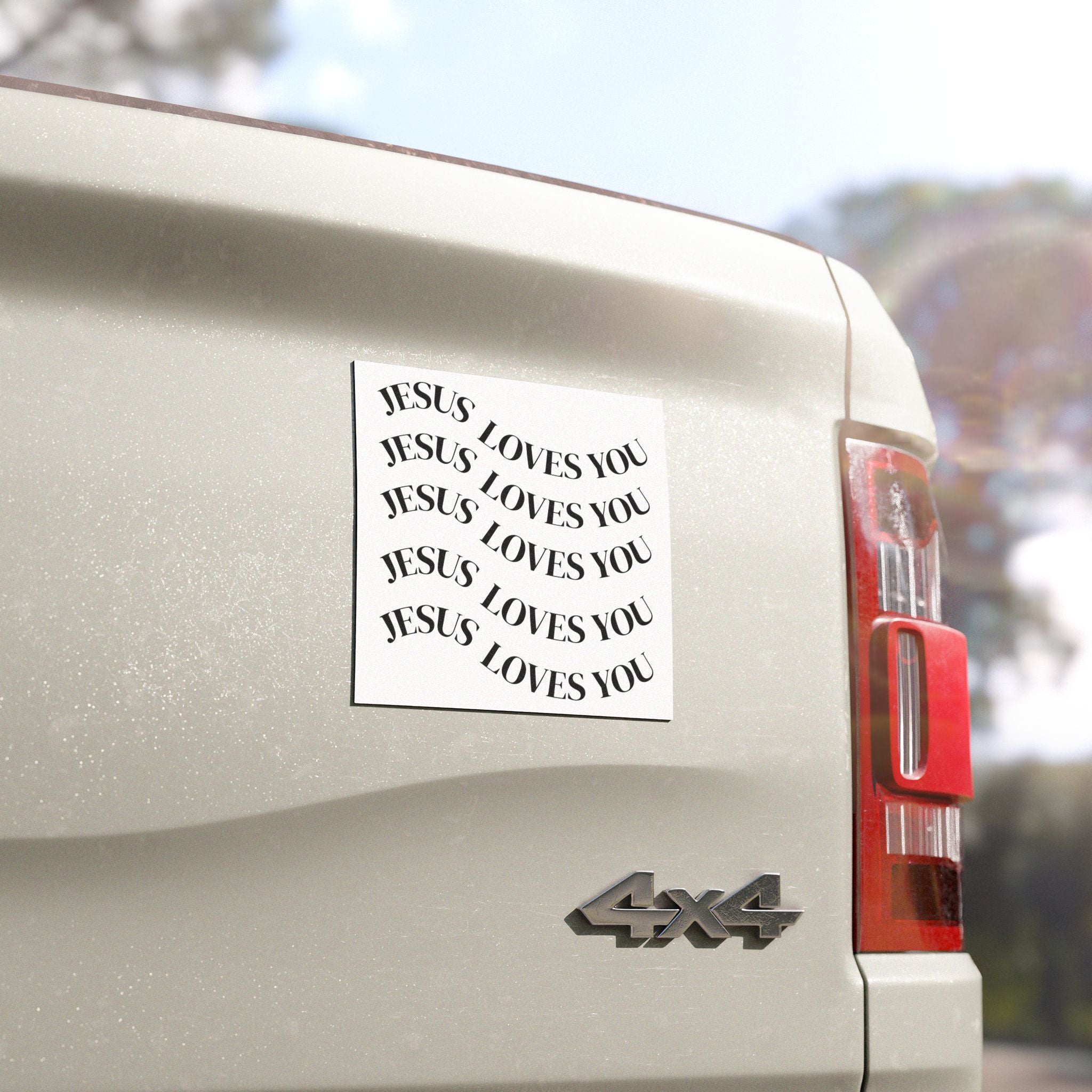 Car Magnet- Jesus Loves You Message