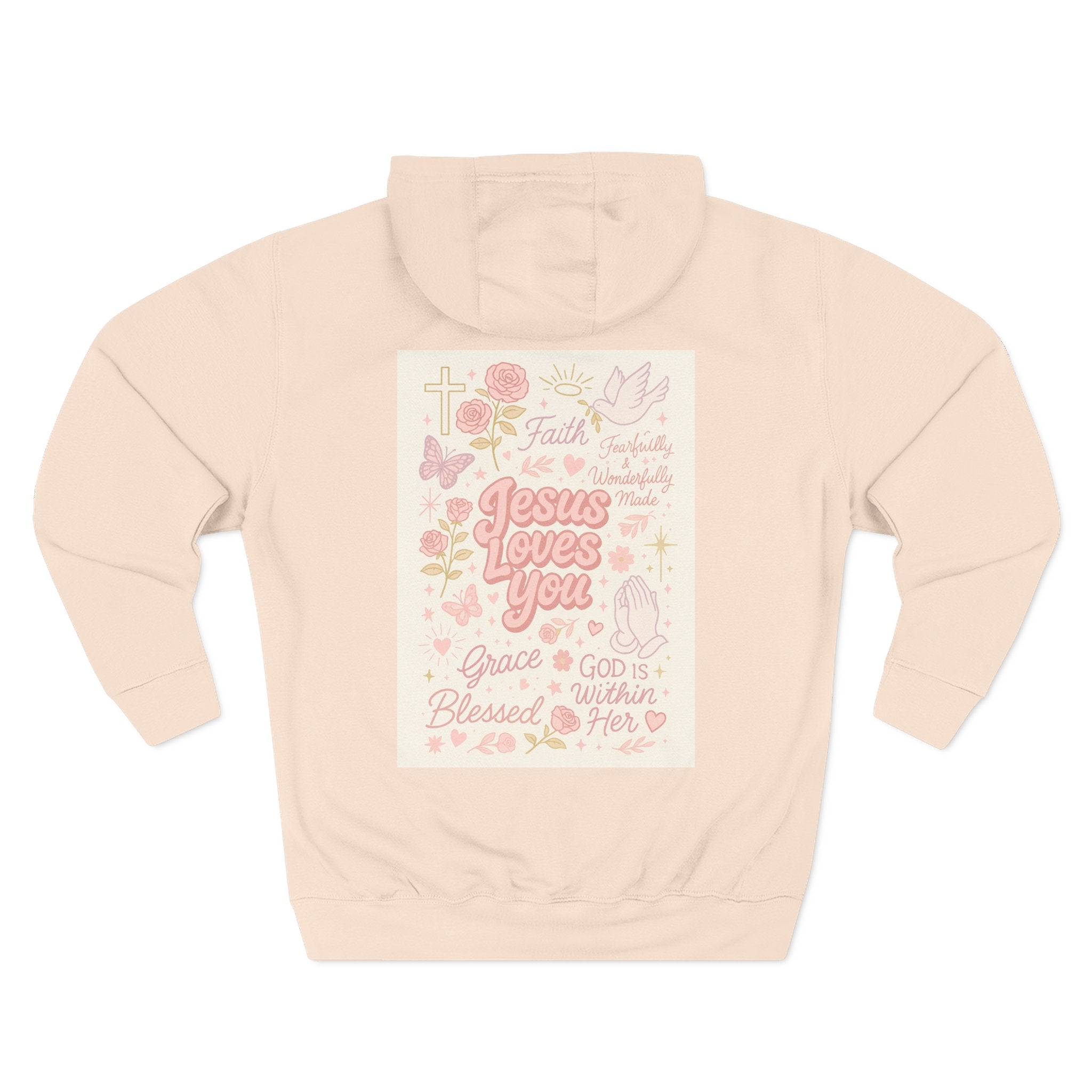 Jesus Loves You Doodle Faith Hoodie - Christian Phrases