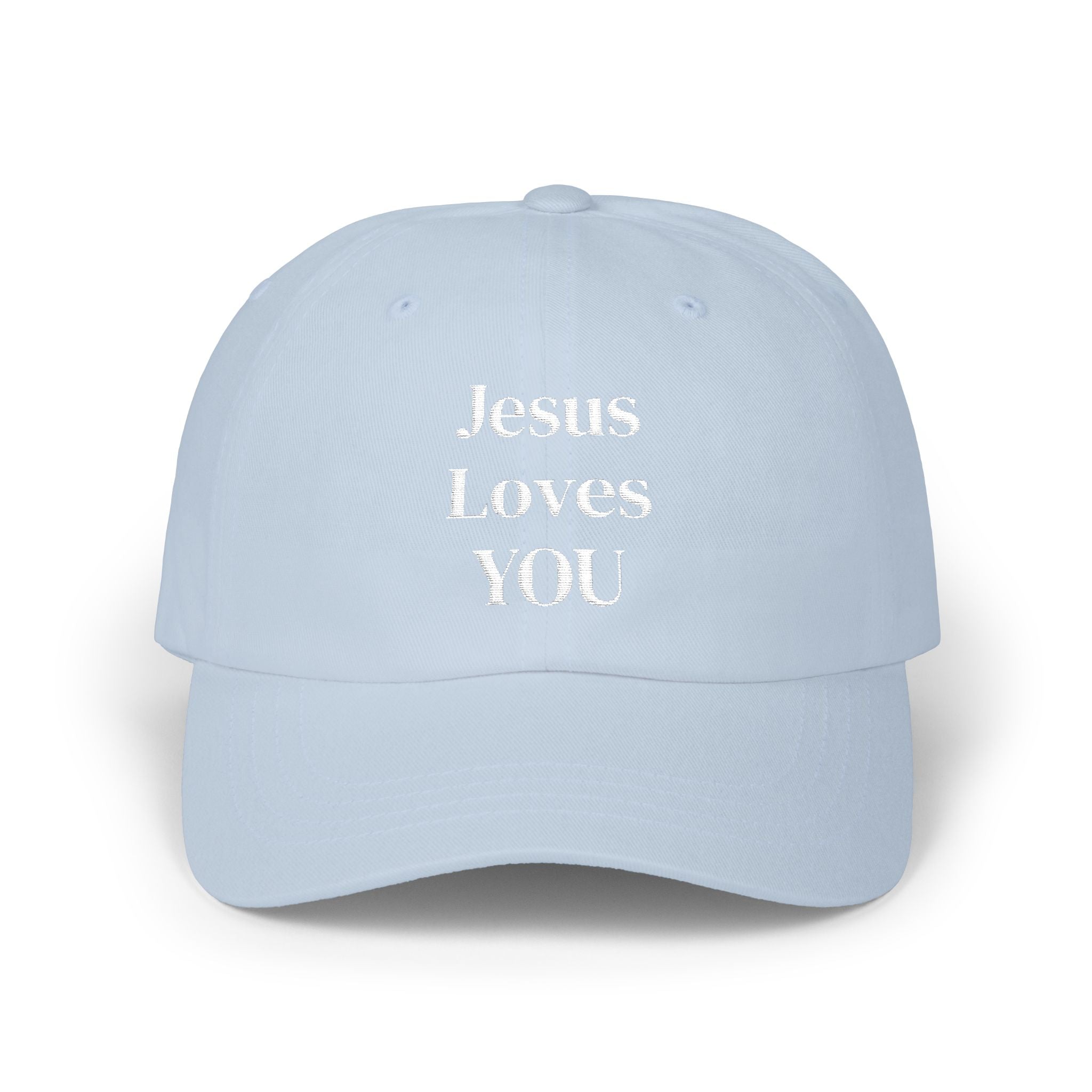 Embroidered Jesus Loves You Cap