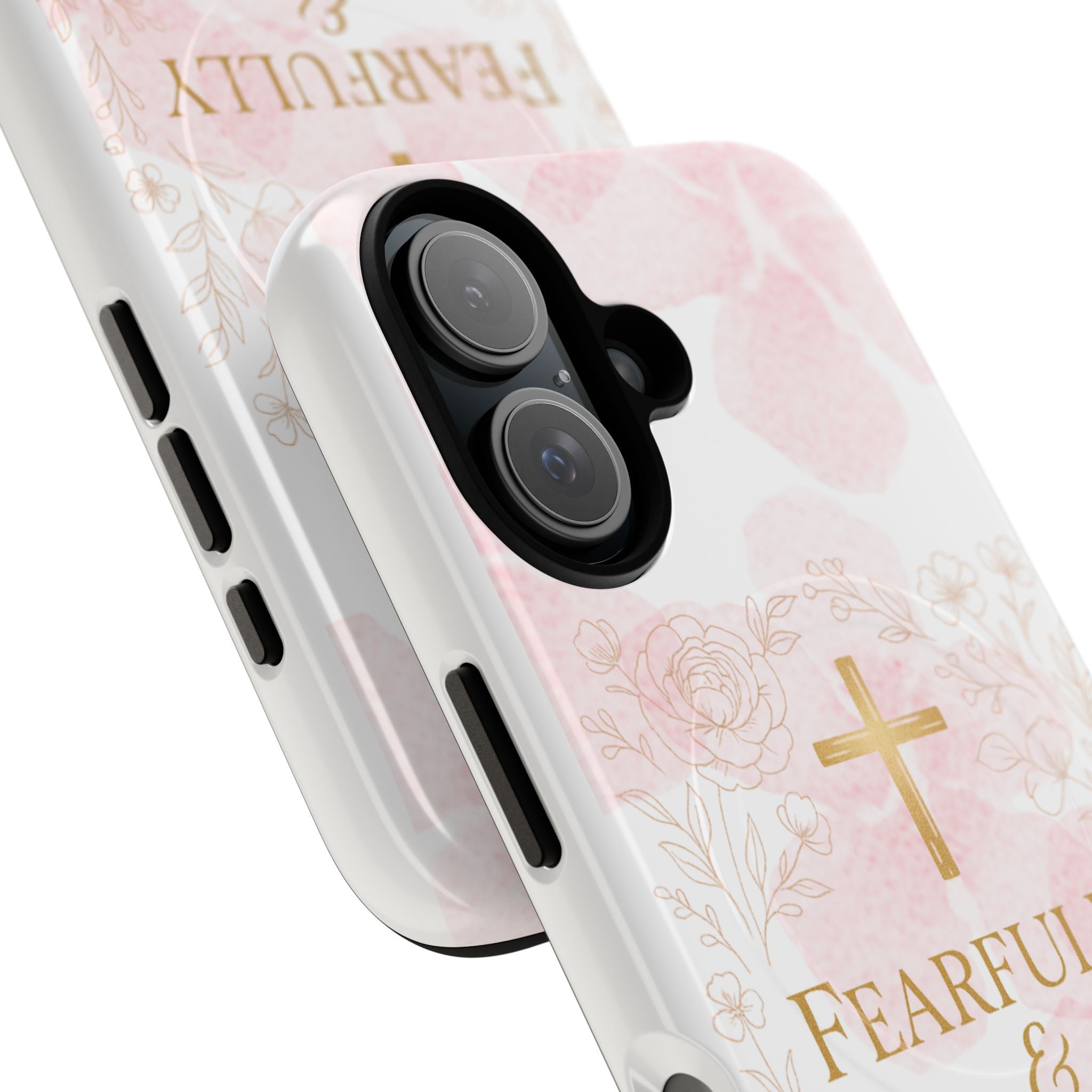 Her Holy Light Tough Magnetic Phone Case – “Fearfully & Wonderfully Made” Floral Christian Design