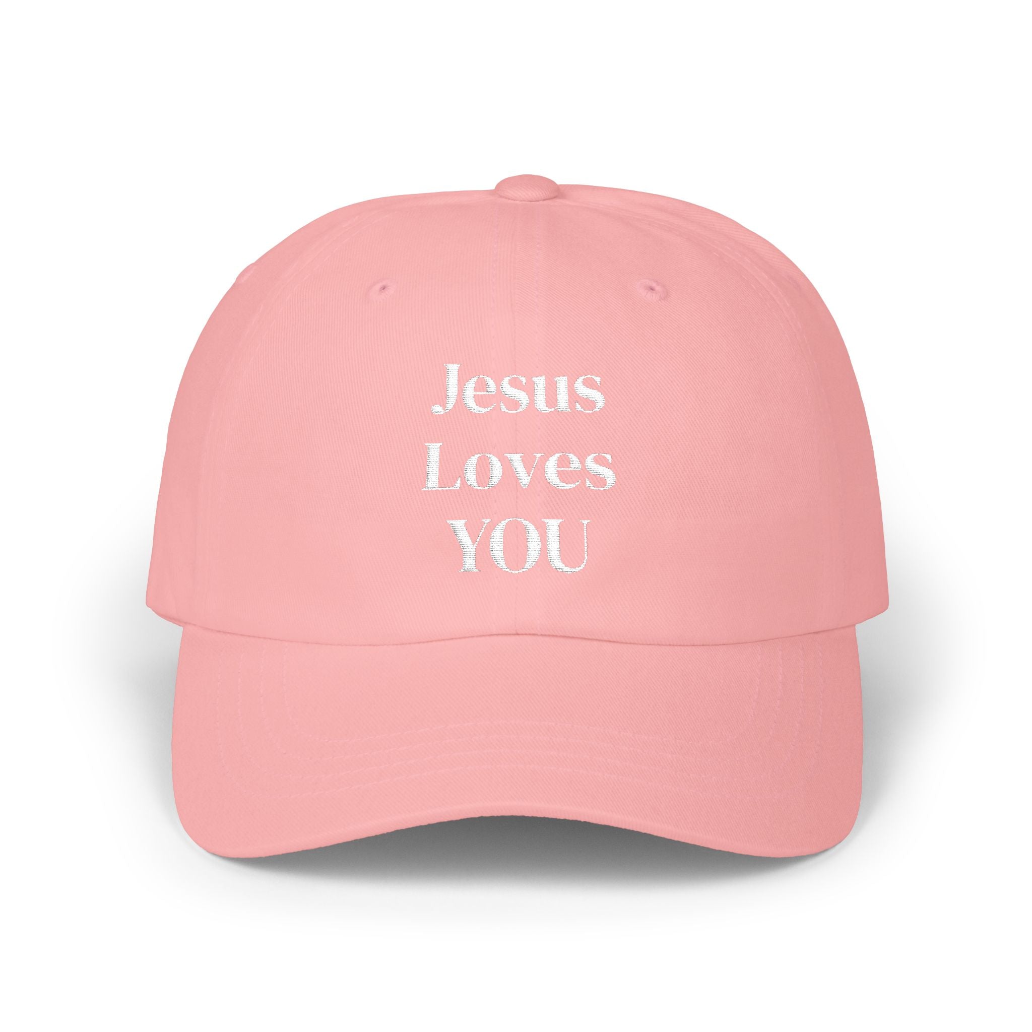 Embroidered Jesus Loves You Cap