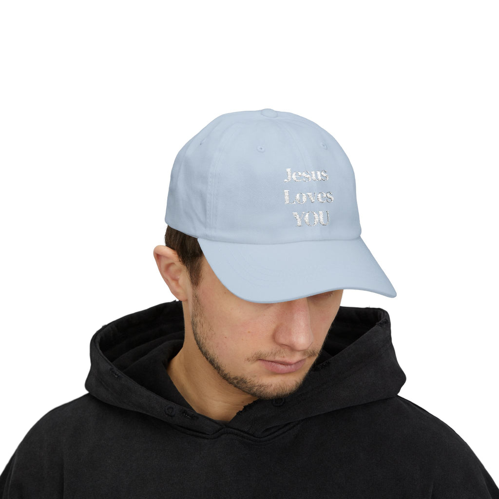 Embroidered Jesus Loves You Cap