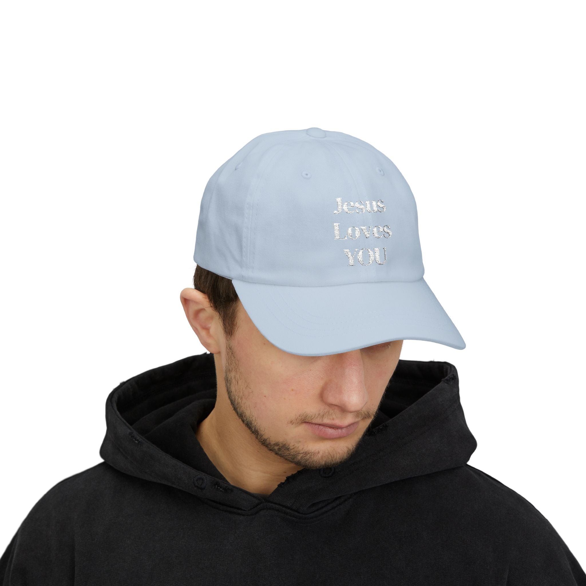 Embroidered Jesus Loves You Cap