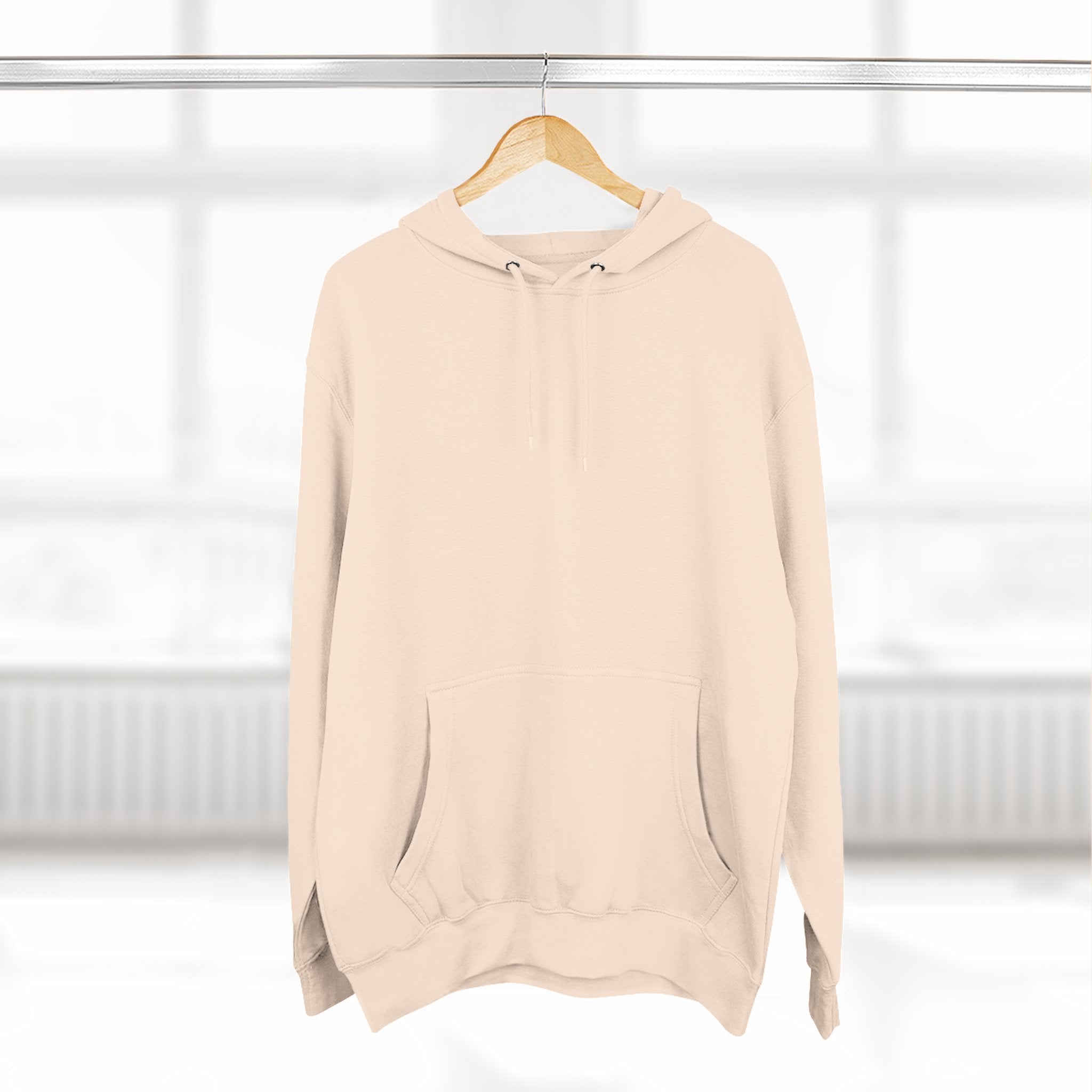 Her Holy Light Hoodie – Jesus Christ on the Cross Back Print in Pastel Pink & Gold (Available in Multiple Colours)