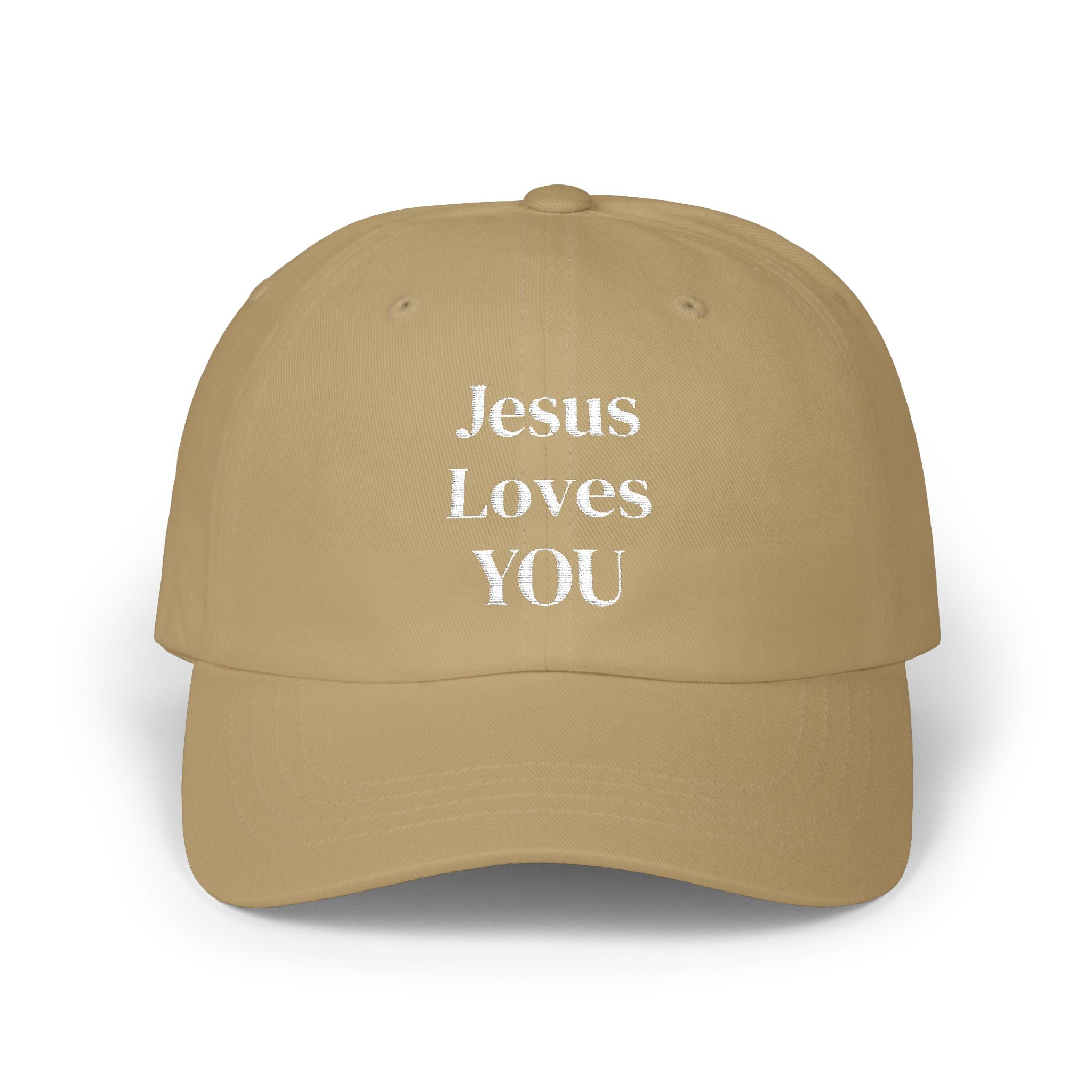 Embroidered Jesus Loves You Cap