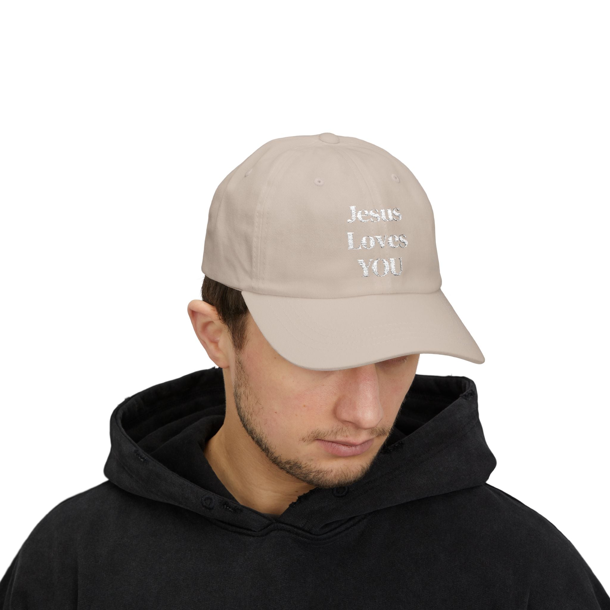 Embroidered Jesus Loves You Cap