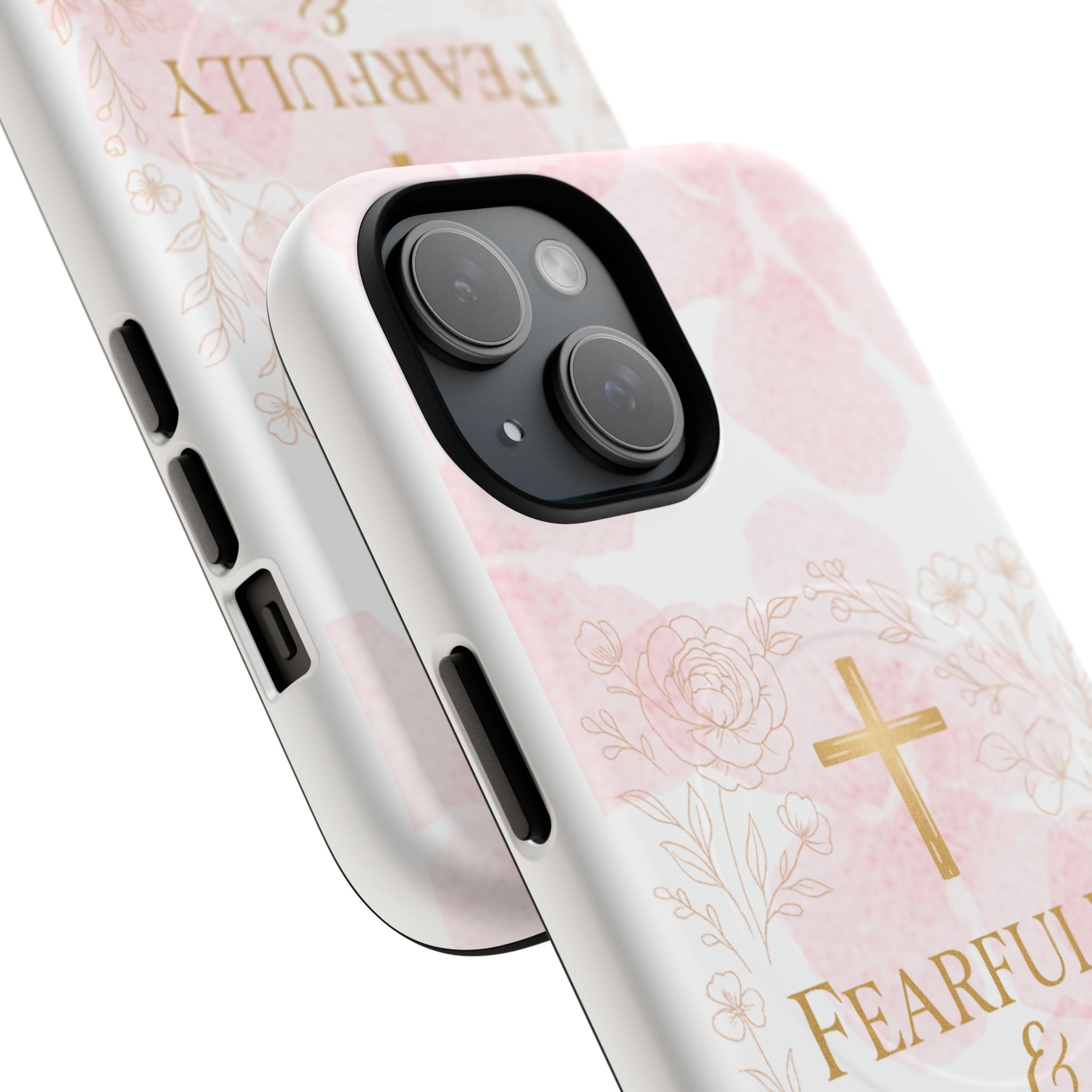 Her Holy Light Tough Magnetic Phone Case – “Fearfully & Wonderfully Made” Floral Christian Design