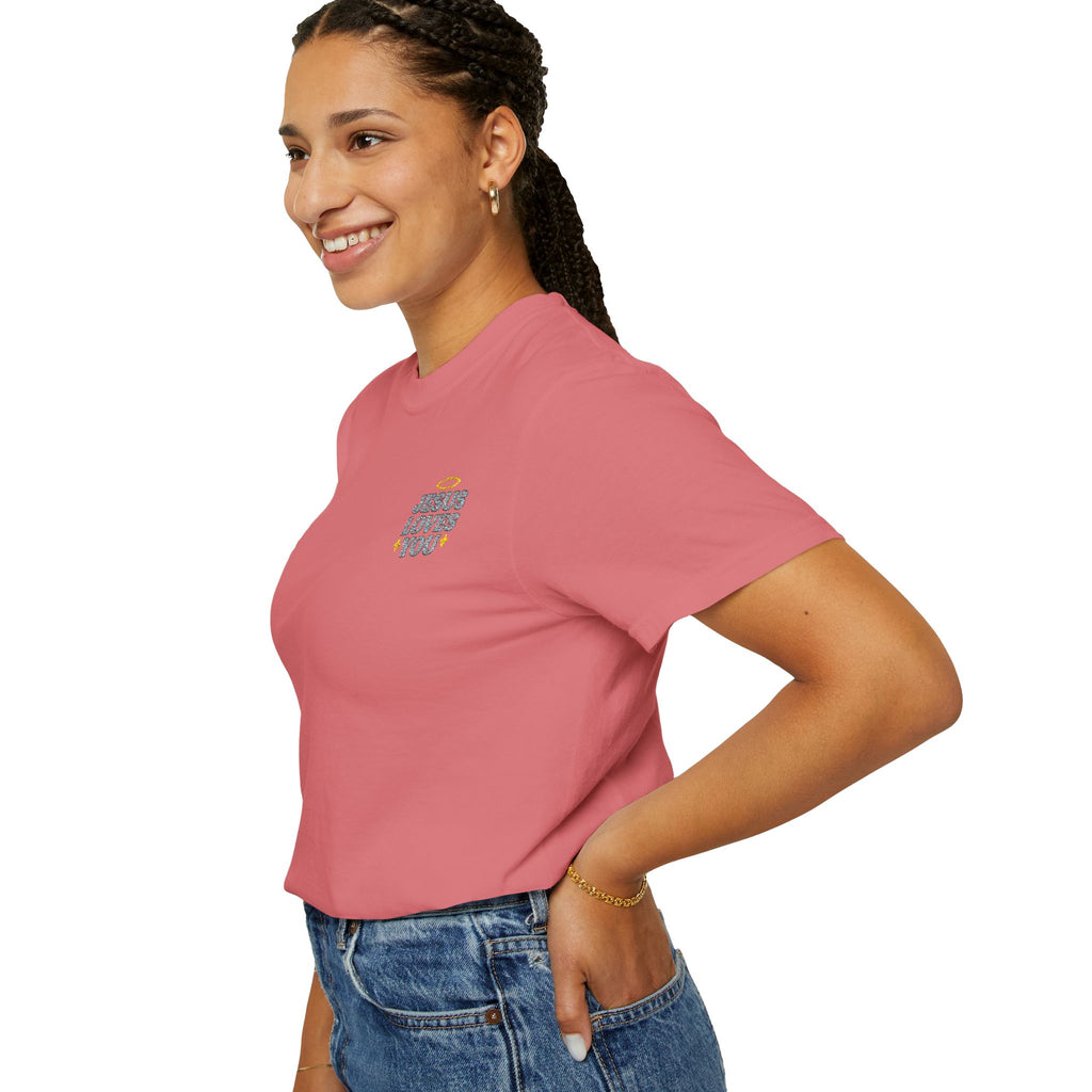 Embroidered Jesus Loves You T-Shirt