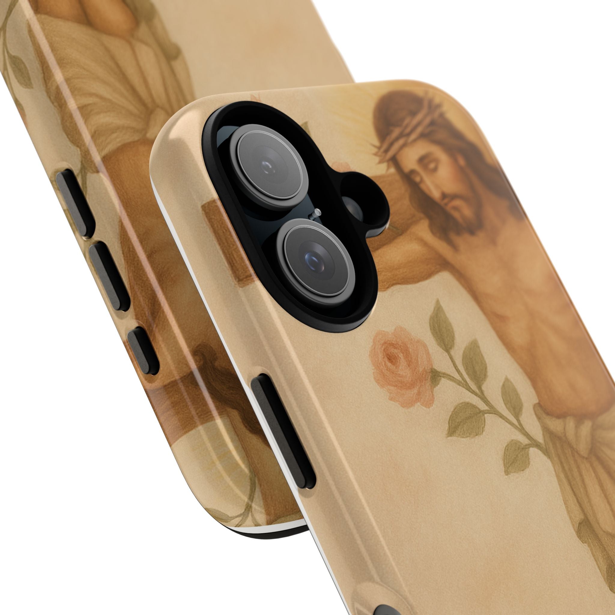 Her Holy Light Protective Phone Case – Jesus on the Cross Christian Design