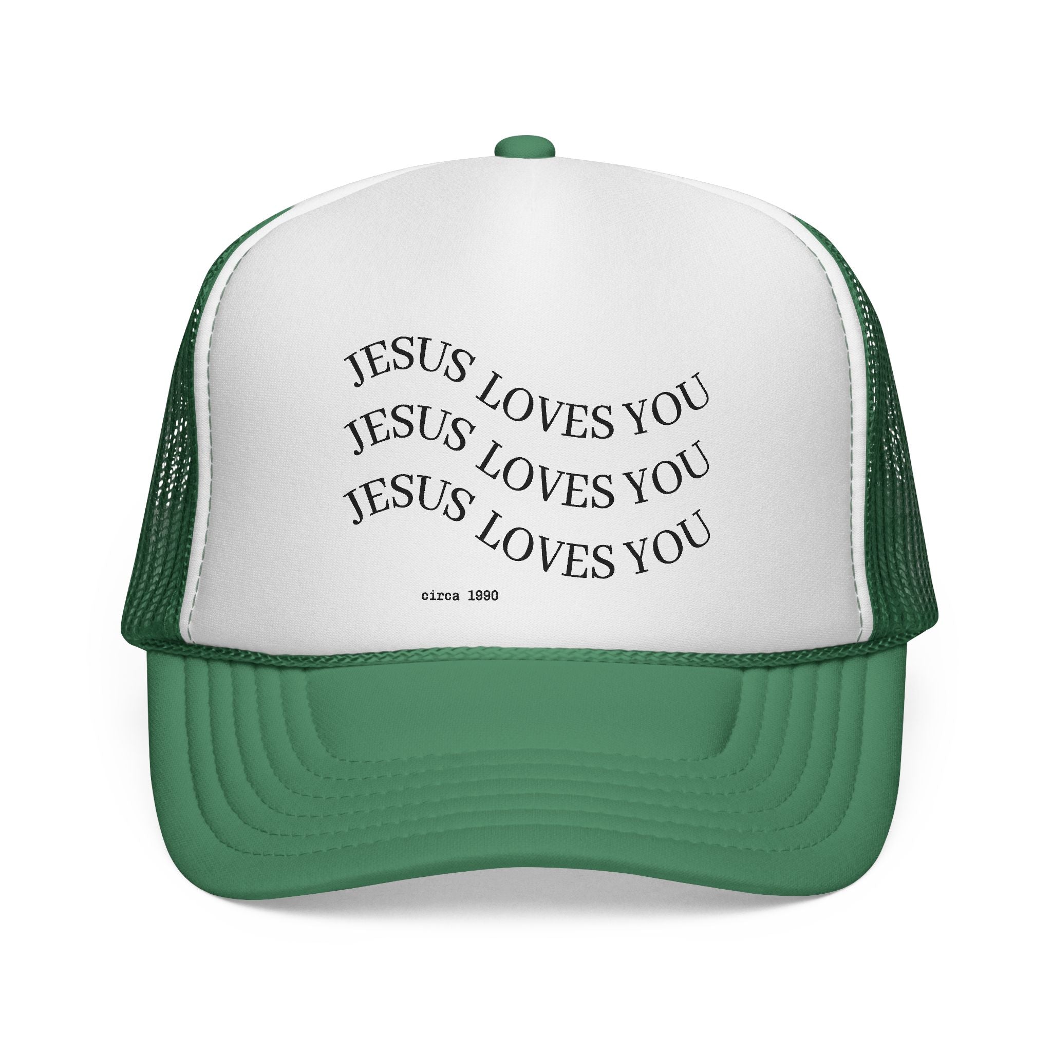 "JESUS LOVES YOU" Baseball Cap — Christian Trucker Hat with Adjustable Fit