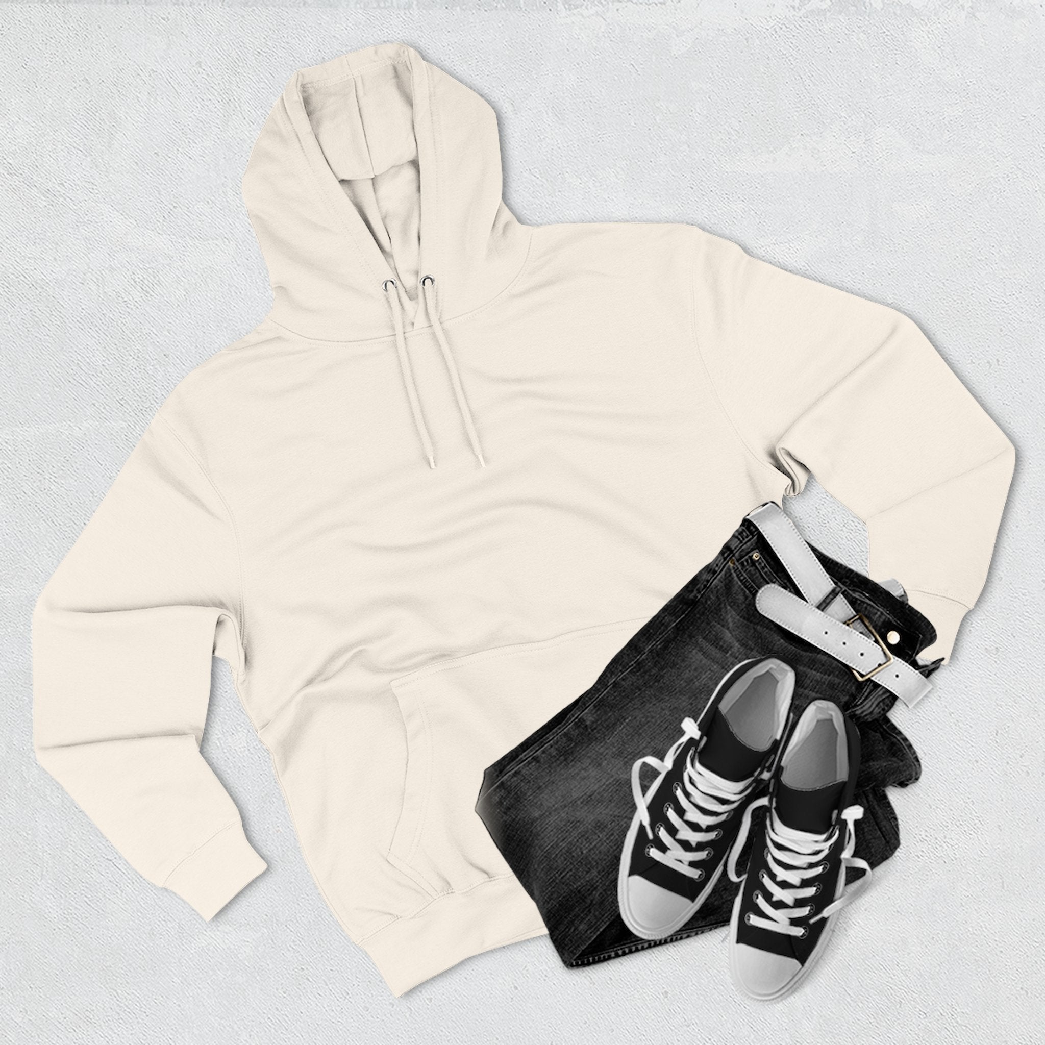 Her Holy Light Hoodie – Jesus Christ on the Cross Back Print in Pastel Pink & Gold (Available in Multiple Colours)