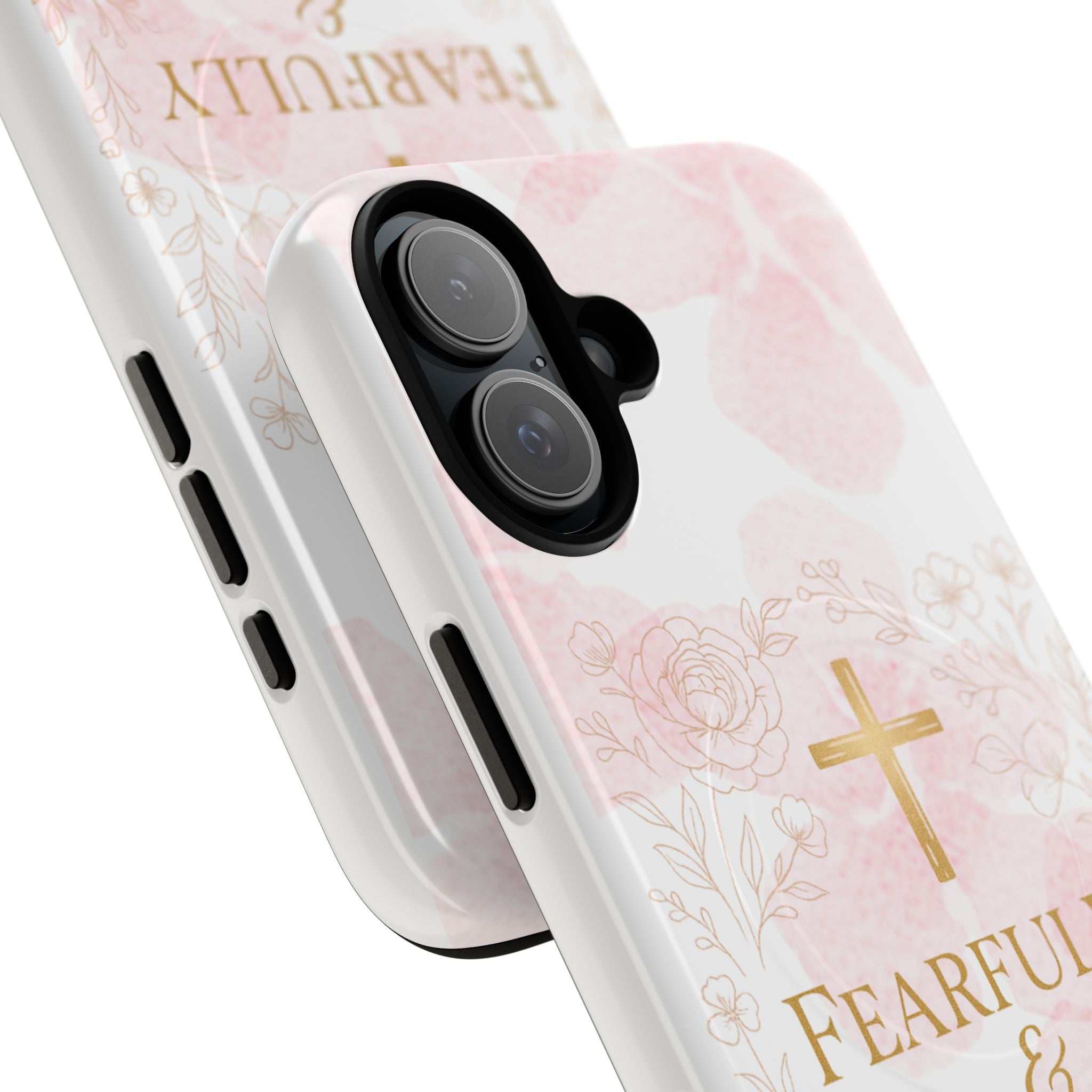 Her Holy Light Tough Magnetic Phone Case – “Fearfully & Wonderfully Made” Floral Christian Design