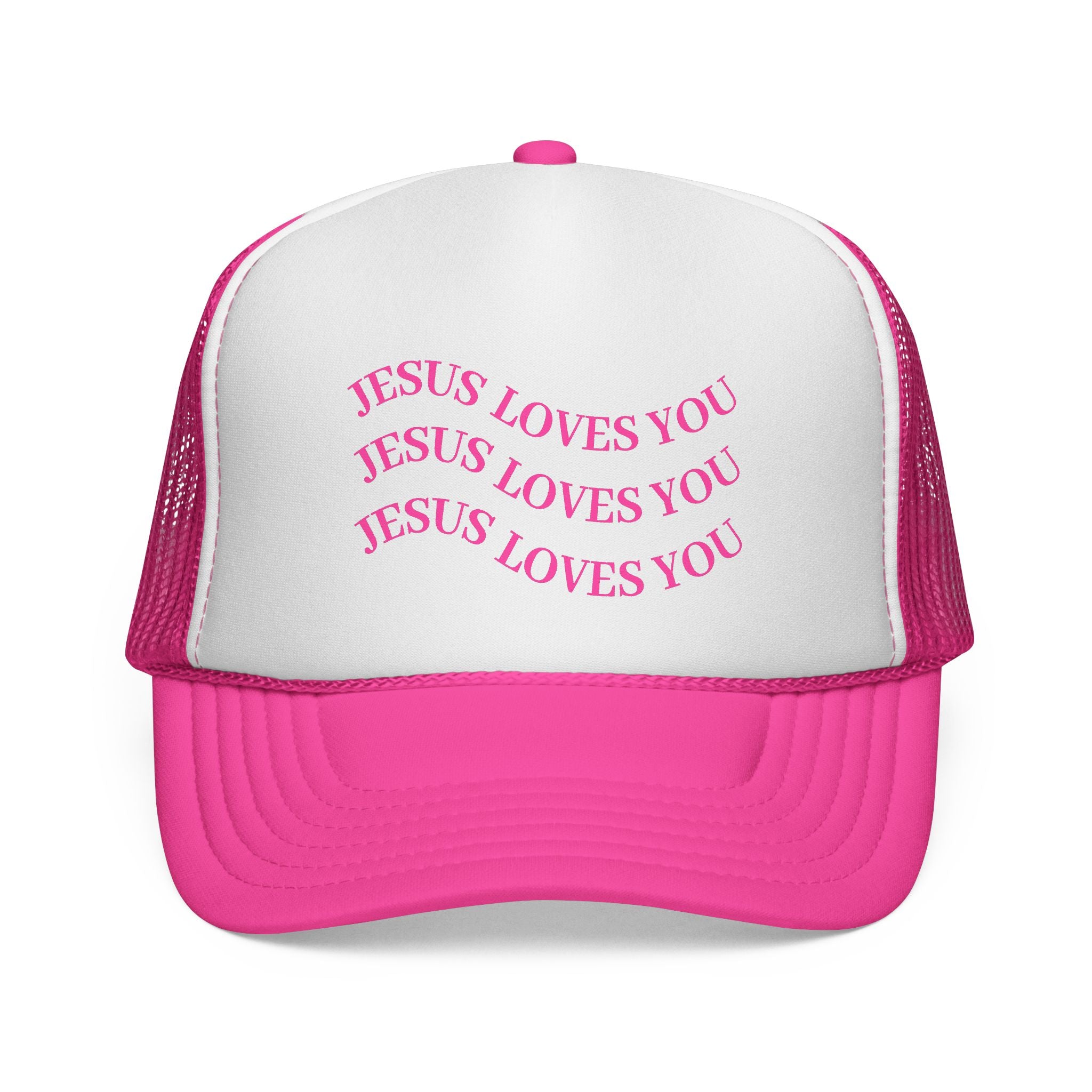 "JESUS LOVES YOU" Baseball Cap — Christian Trucker Hat with Adjustable Fit
