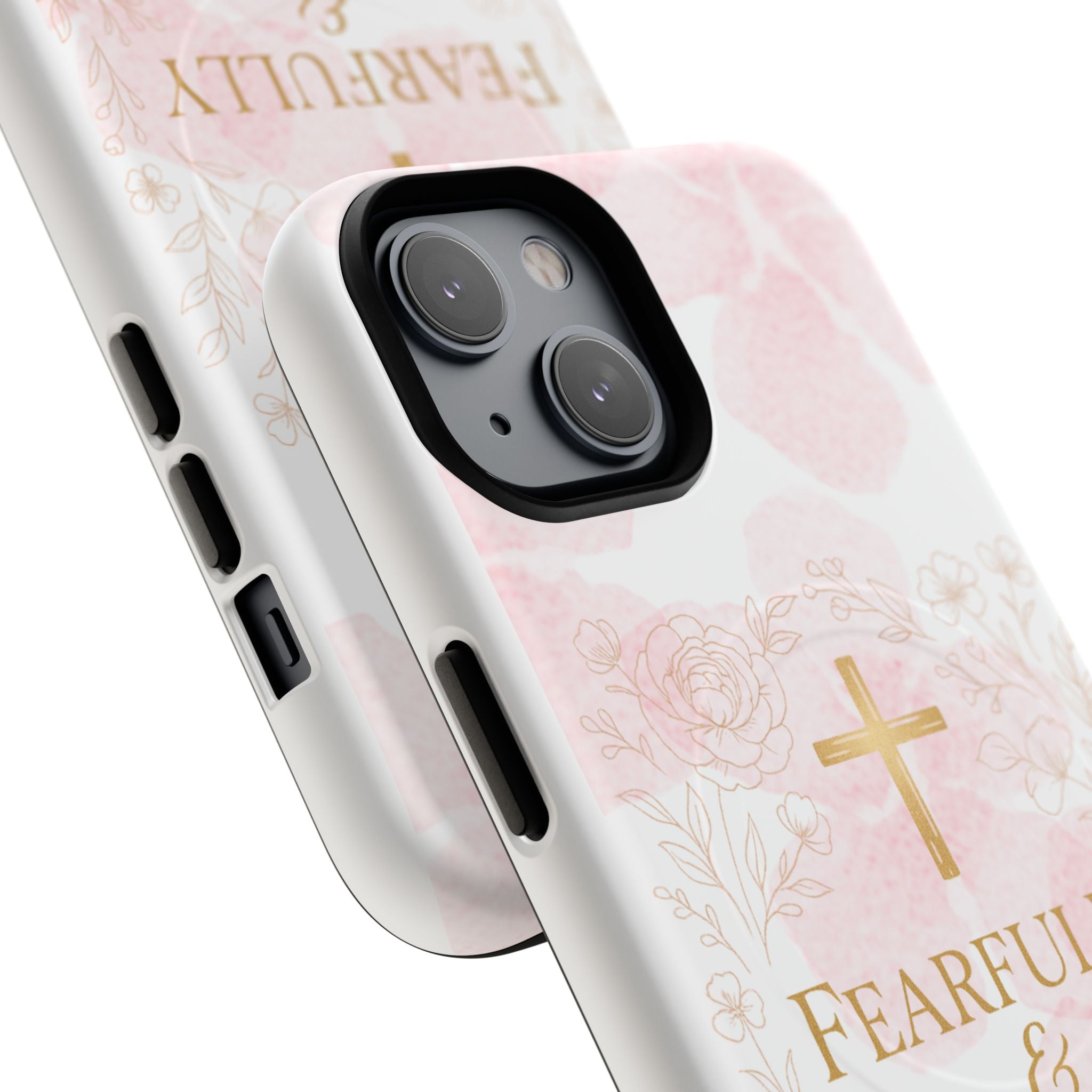 Her Holy Light Tough Magnetic Phone Case – “Fearfully & Wonderfully Made” Floral Christian Design