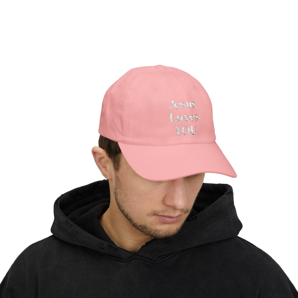 Embroidered Jesus Loves You Cap