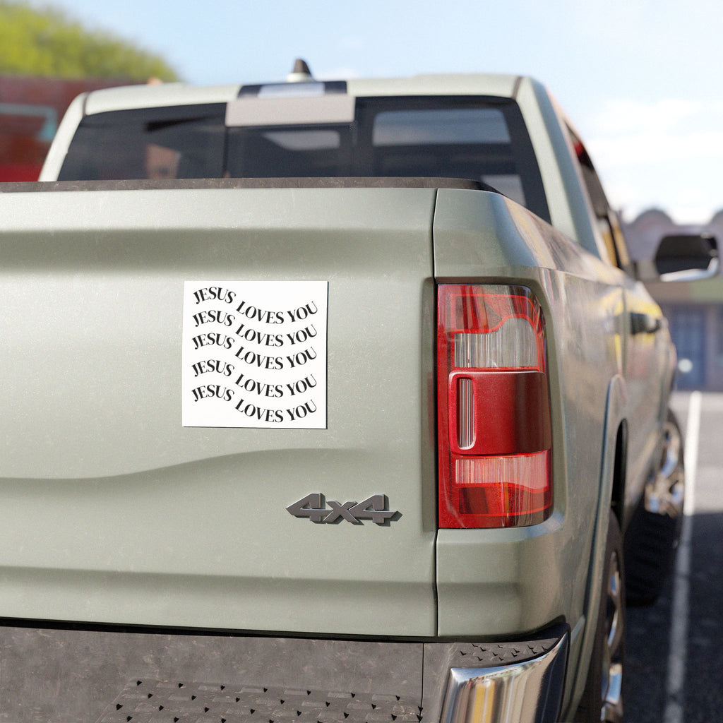Car Magnet- Jesus Loves You Message