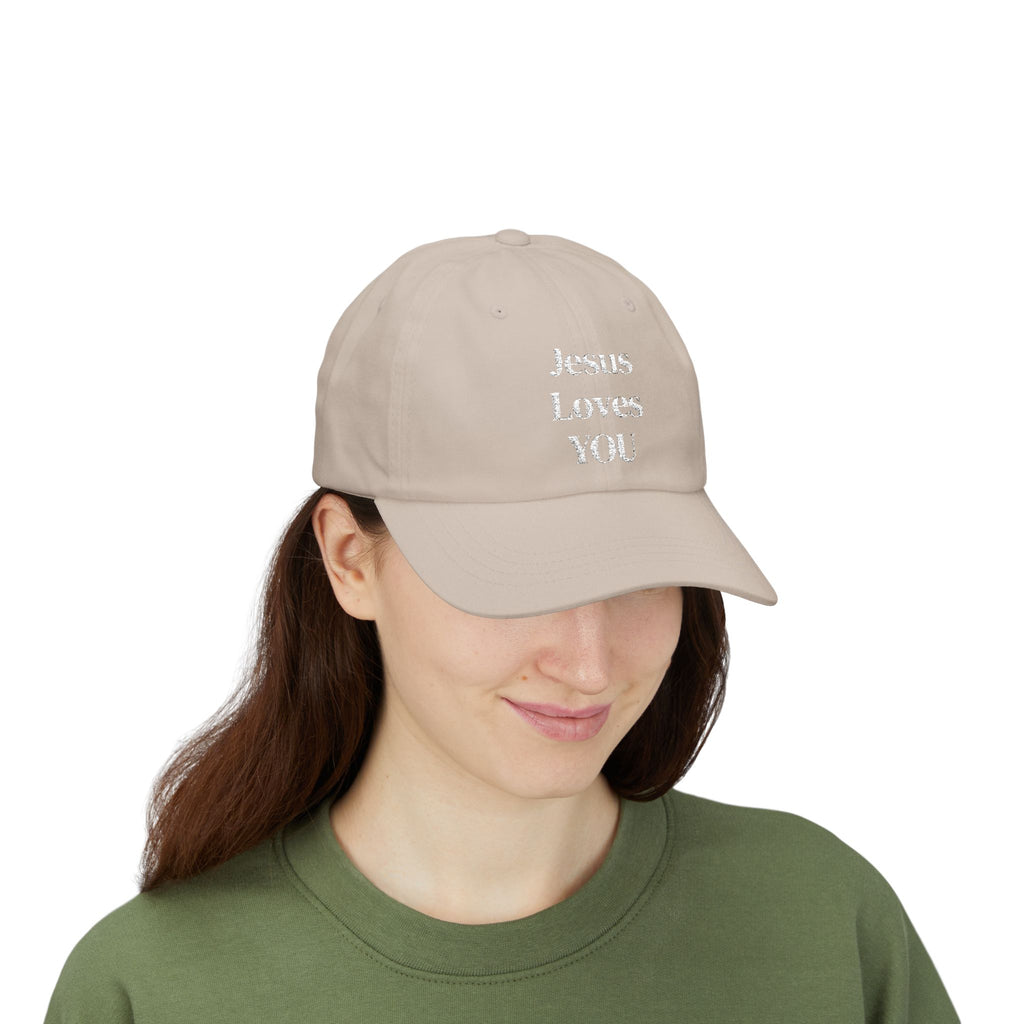 Embroidered Jesus Loves You Cap
