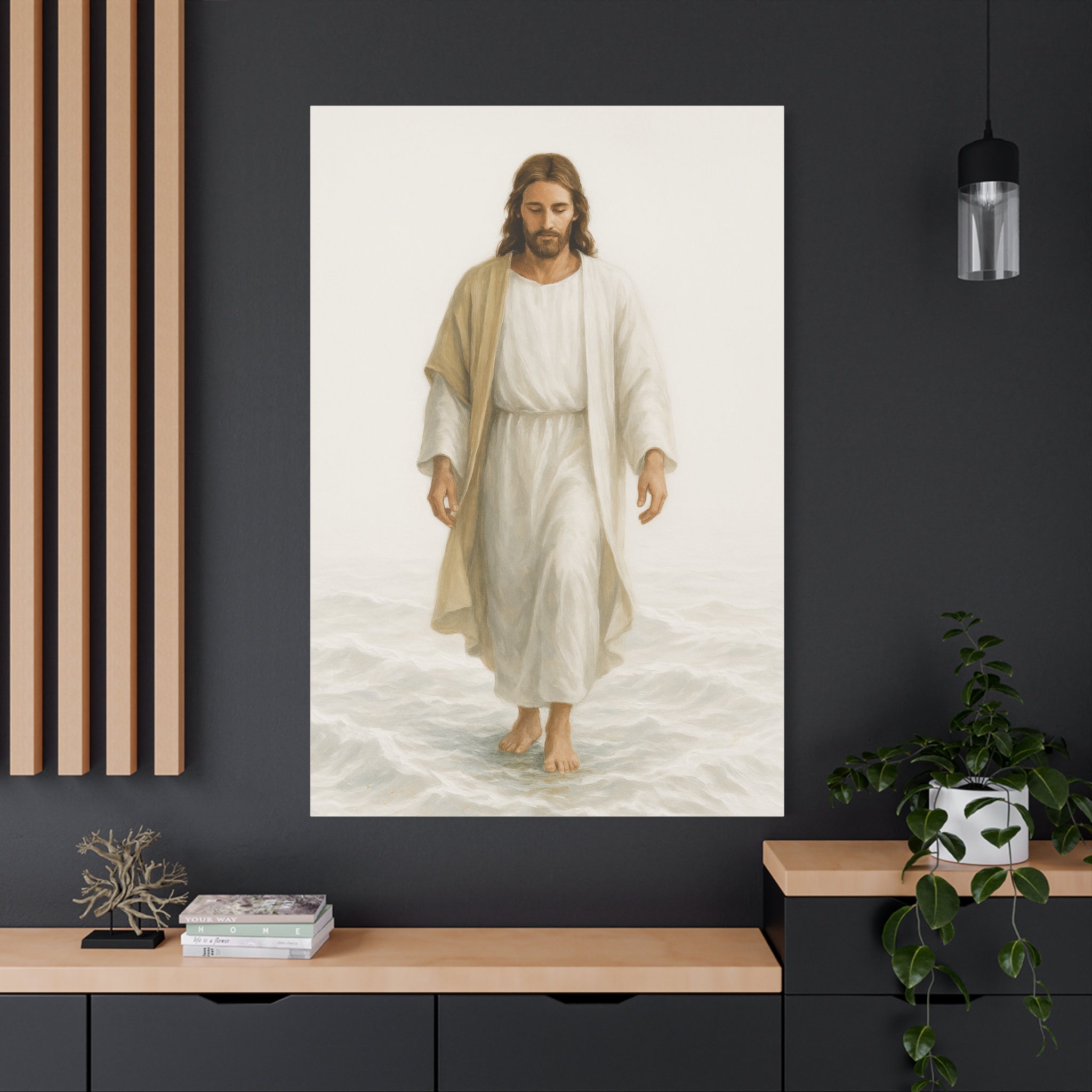 Canvas Print - Jesus Walking on Water, Neutral Tone