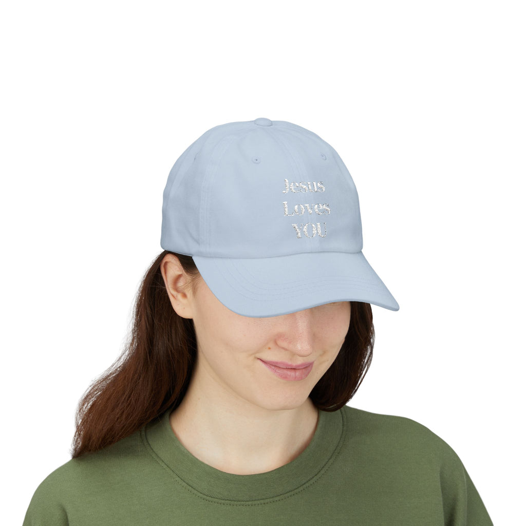 Embroidered Jesus Loves You Cap
