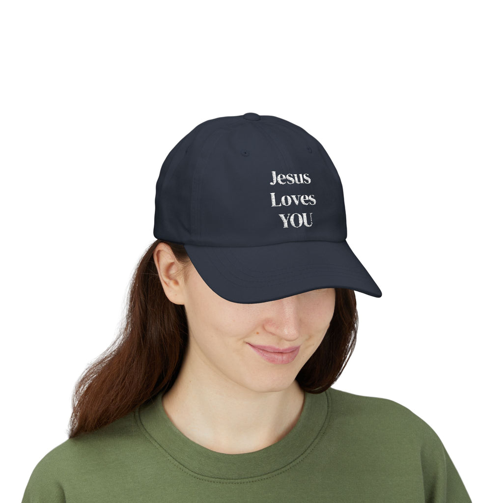 Embroidered Jesus Loves You Cap