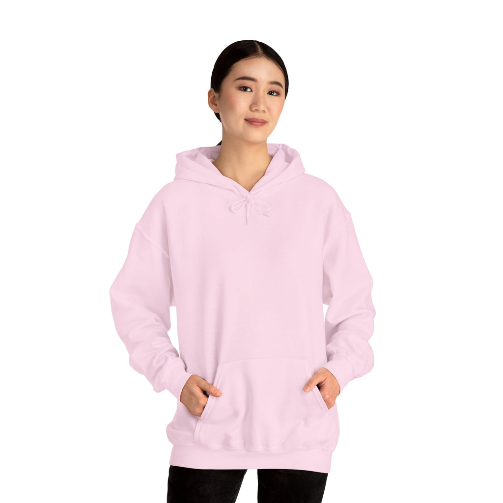 Her Holy Light Pink Hoodie – “Blessed Is She Who Believes in the Lord” Christian Apparel