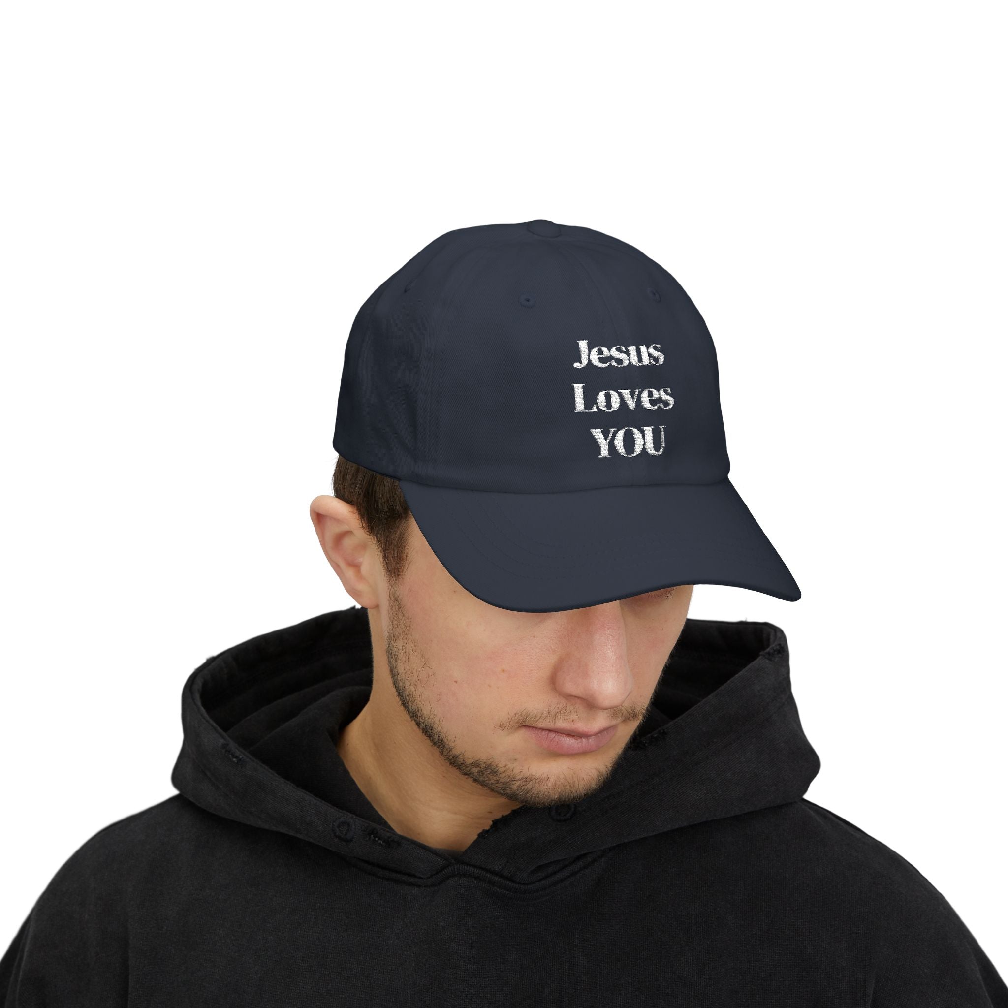 Embroidered Jesus Loves You Cap