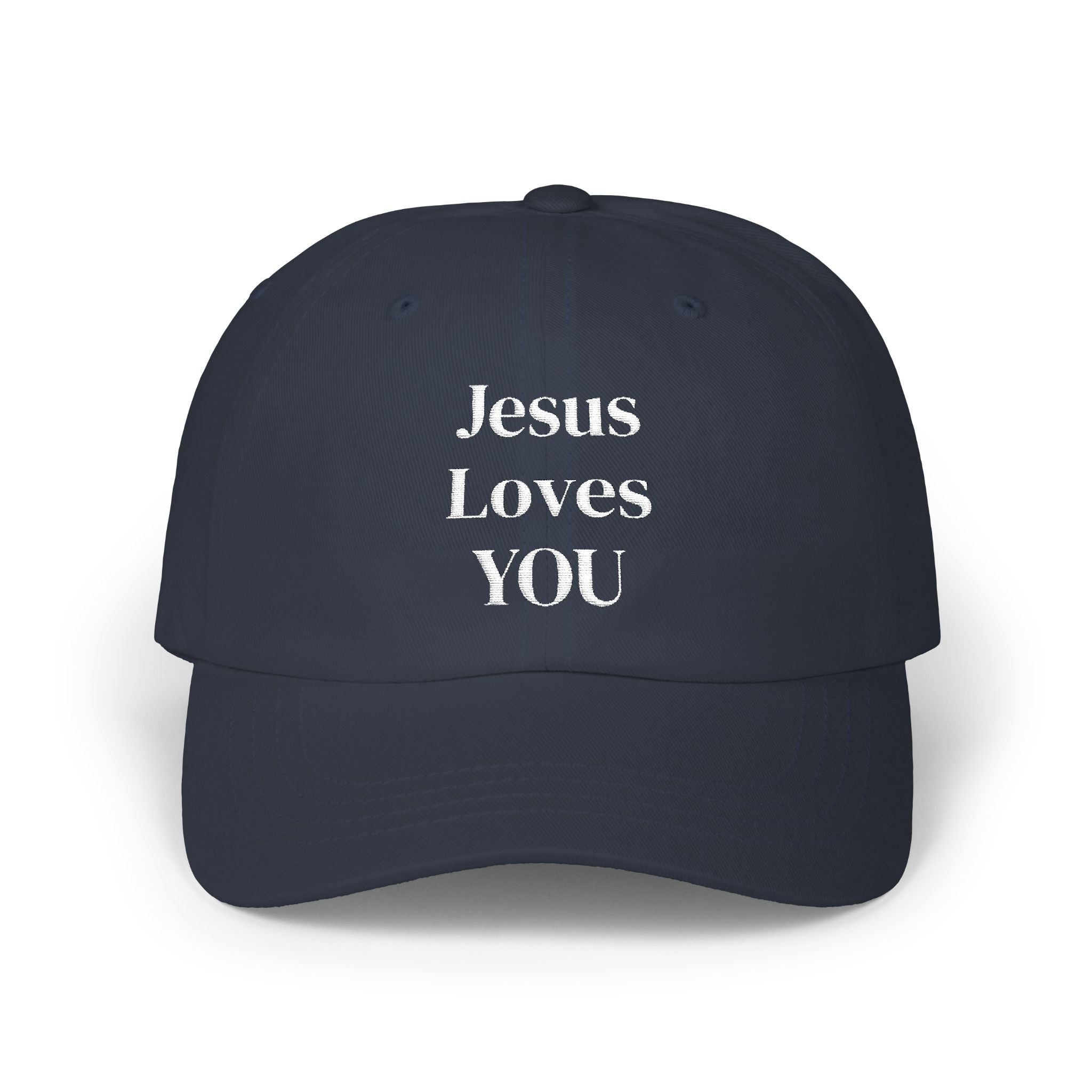 Embroidered Jesus Loves You Cap