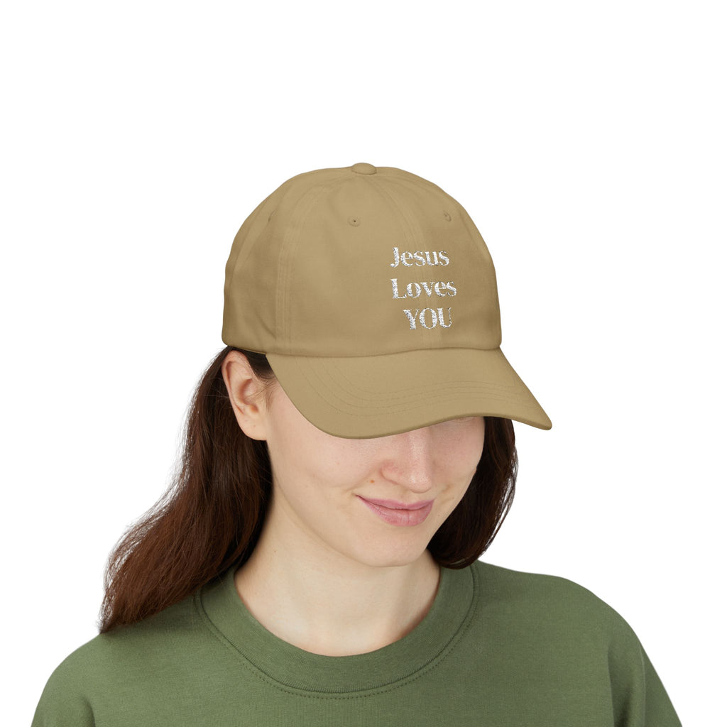 Embroidered Jesus Loves You Cap